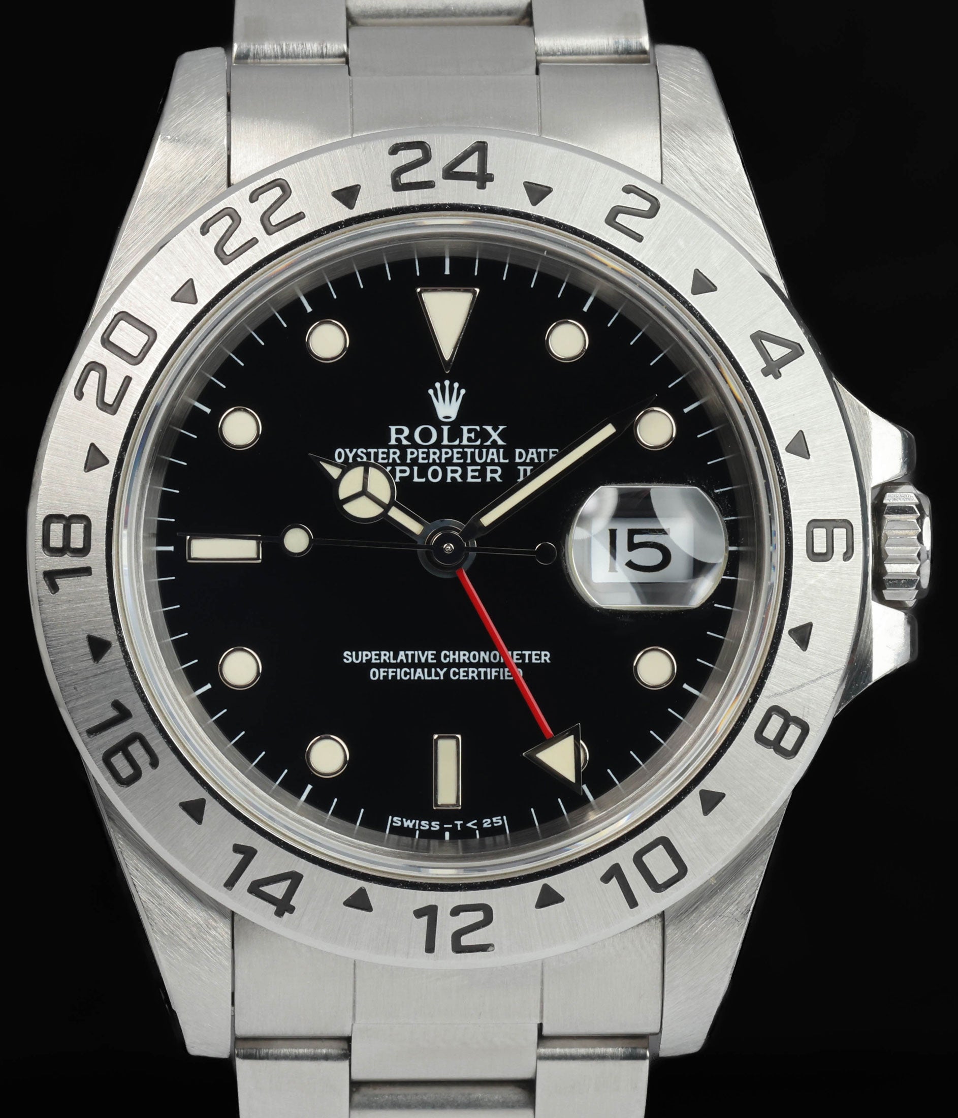 Pre-owned vintage Rolex Explorer II 'Black' 16570 40mm 1997 Box and Papers | Crown Vintage Watches