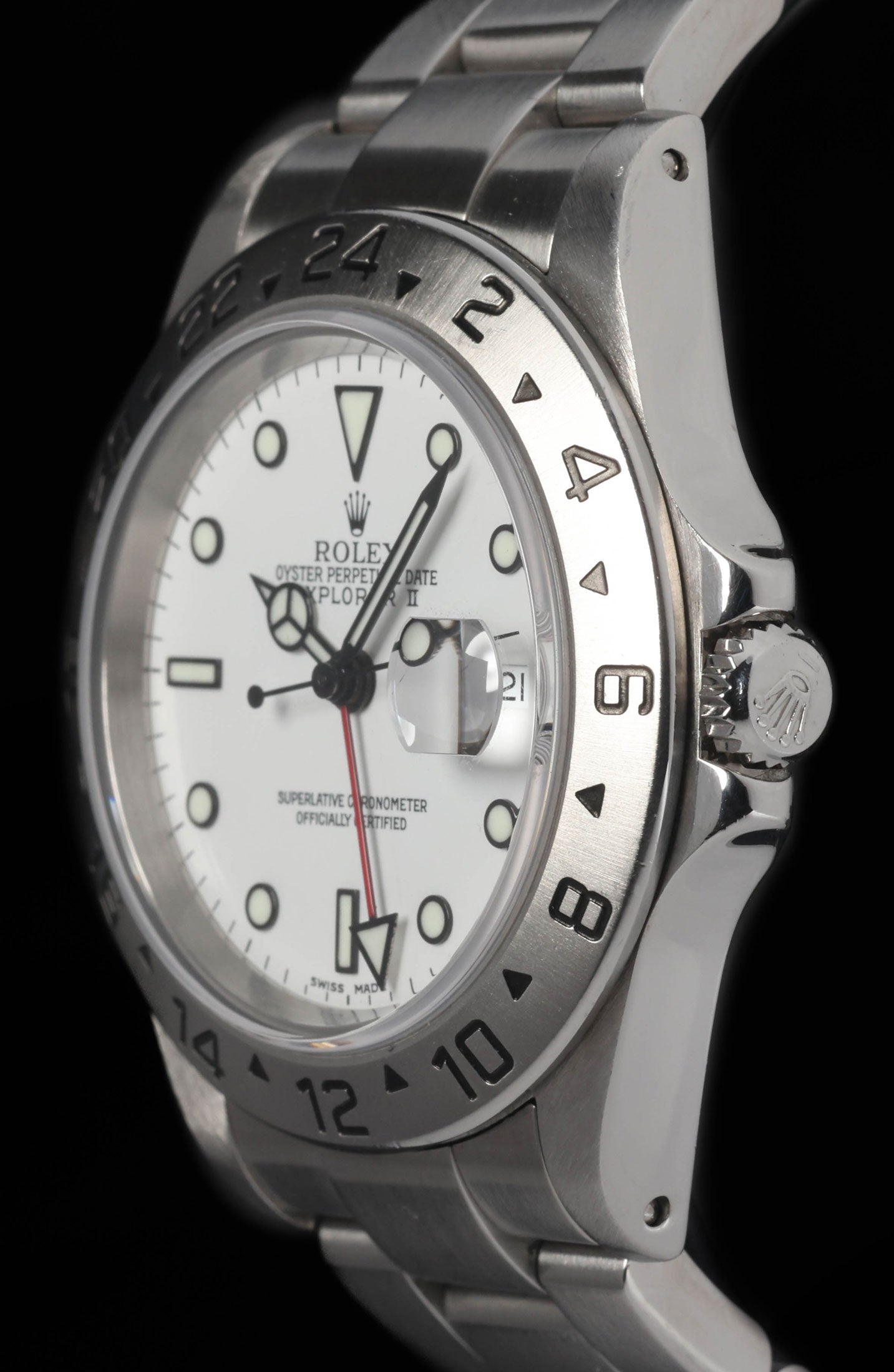 Pre-owned vintage Rolex Explorer II 16570 'Polar'2 40MM 2002  | Crown Vintage Watches