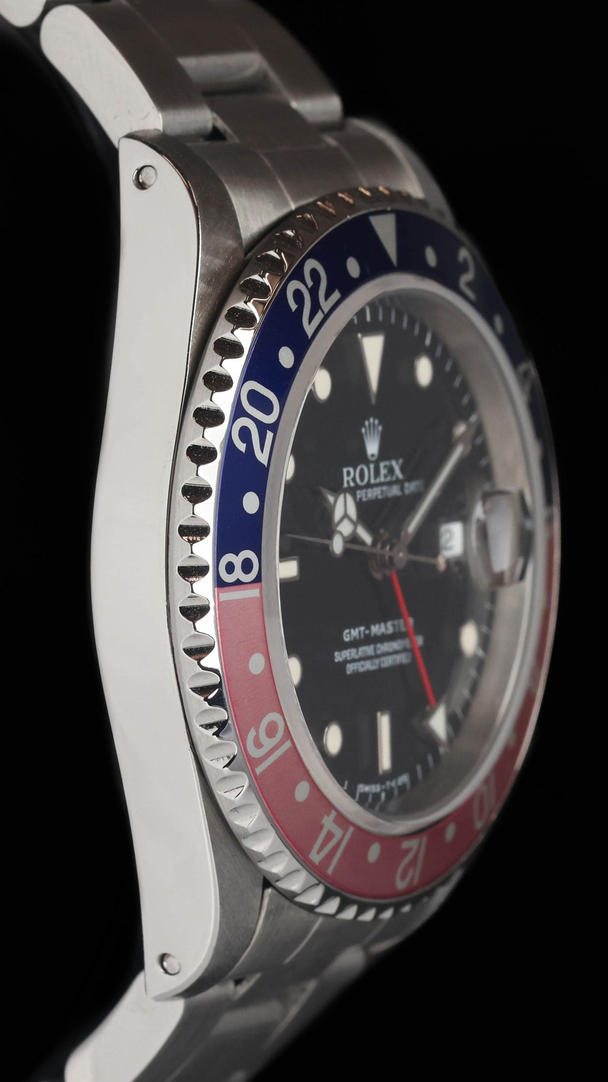 Pre-owned vintage Rolex GMT Master 16700 'Pepsi' 1996 Box & Papers | Crown Vintage Watches