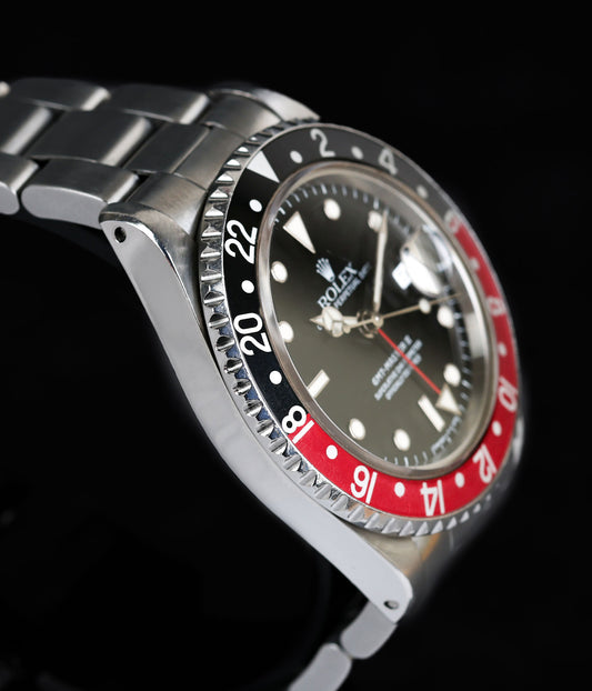 Rolex GMT Master II 40mm 'Tritium Coke' 16710 1996  | Crown Vintage Watches