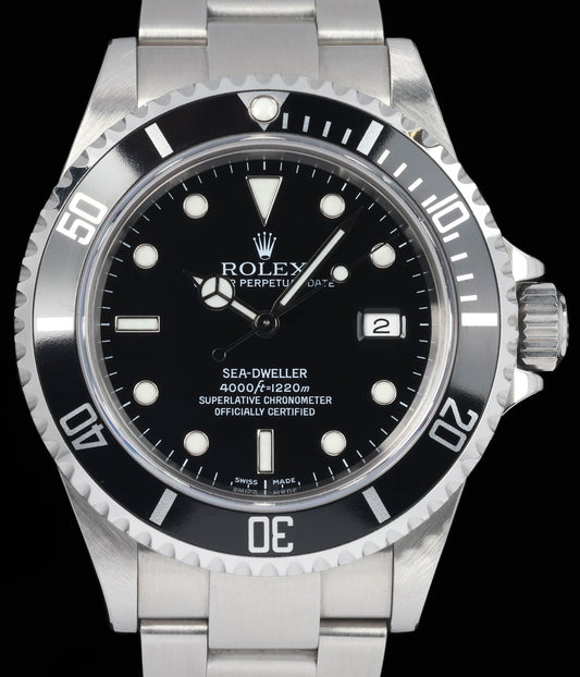 Preowned vintage Rolex Sea-Dweller 4K 16600 40MM 2007 Full Set | Crown Vintage Watches