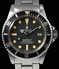 Rolex Seadweller 1665 'Double Red' w/ Great White Service Dial |  Box & Papers