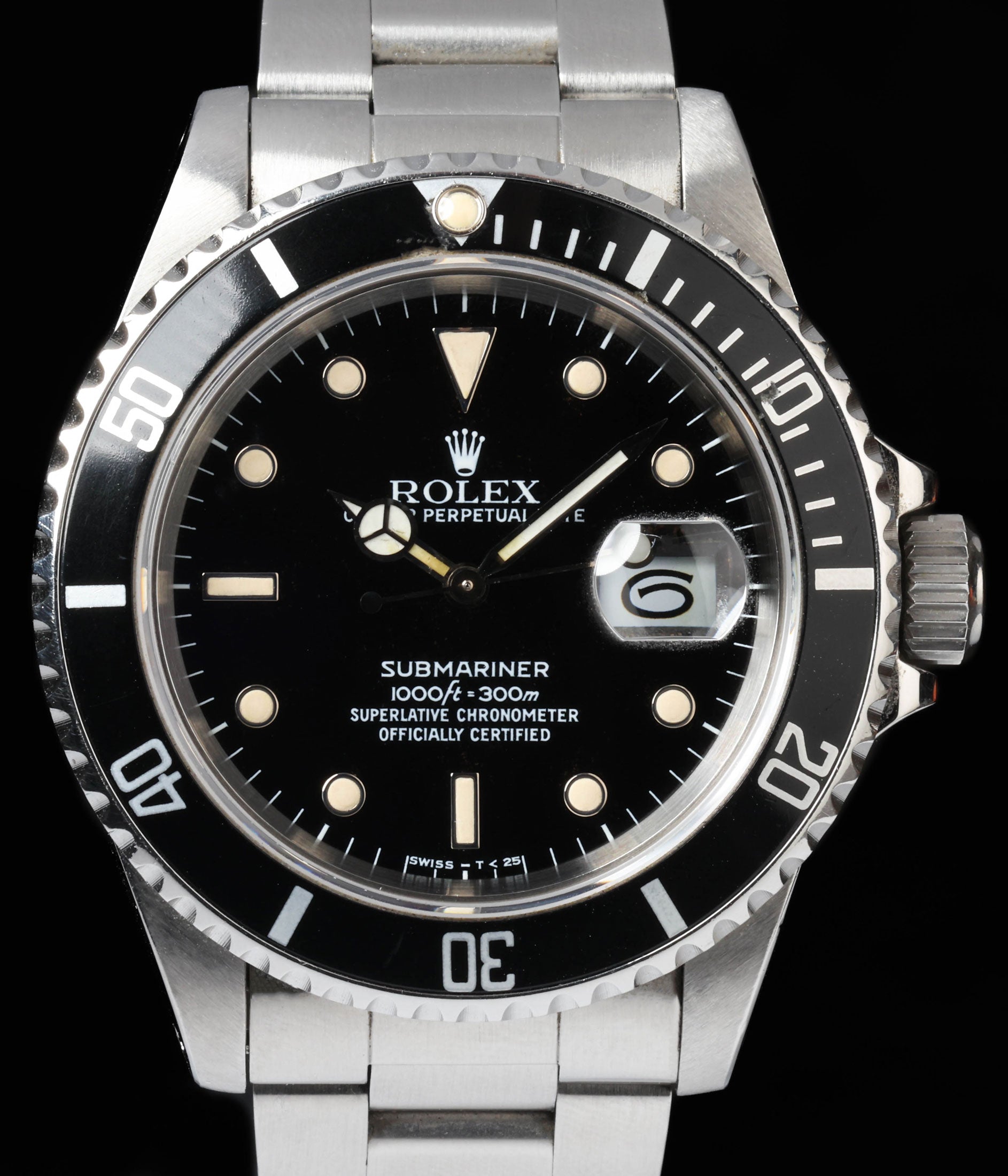 Pre-owned vintage Rolex Submariner 16610 40MM 1989 | Crown Vintage Watches
