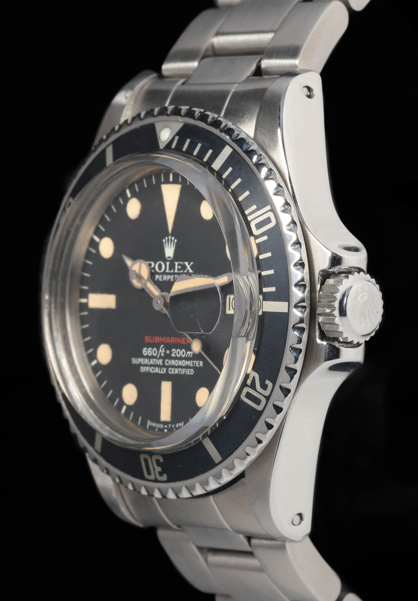 Pre-owned vintage Rolex Submariner 1680 ‘Red’ Mark 5 Dial 40mm 1972 | Crown Vintage Watches