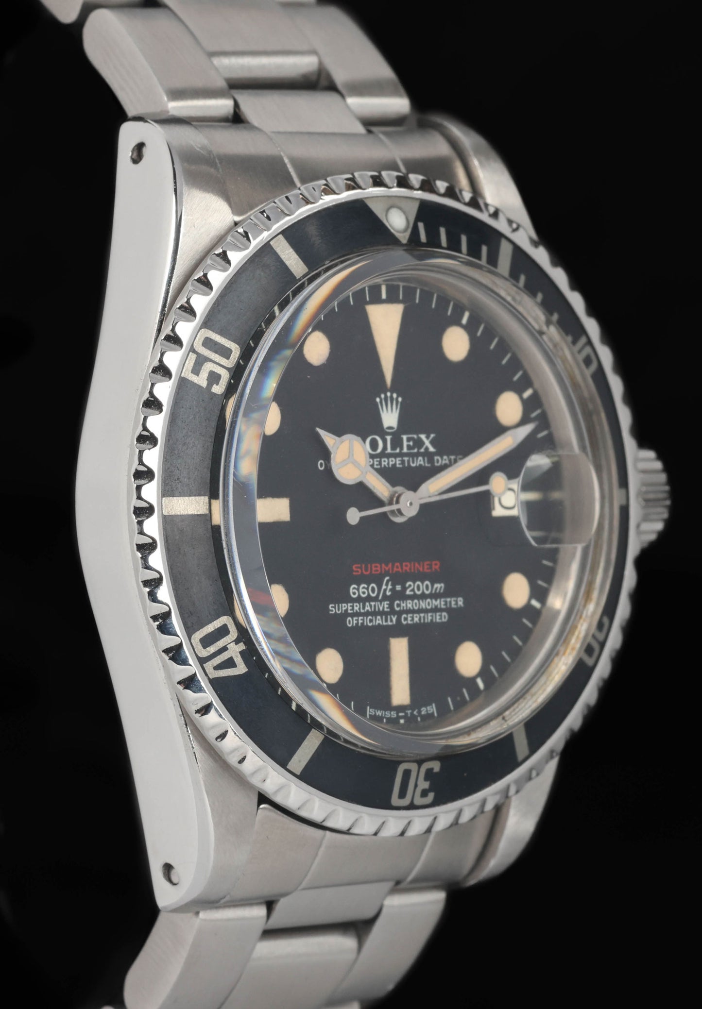 Pre-owned vintage Rolex Submariner 1680 ‘Red’ Mark 5 Dial 40mm 1972 | Crown Vintage Watches
