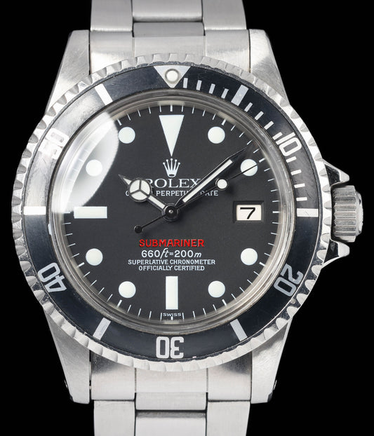 Preloved Rolex Submariner 1680 'Red' Mark 8 1971 Crown Vintage Watches