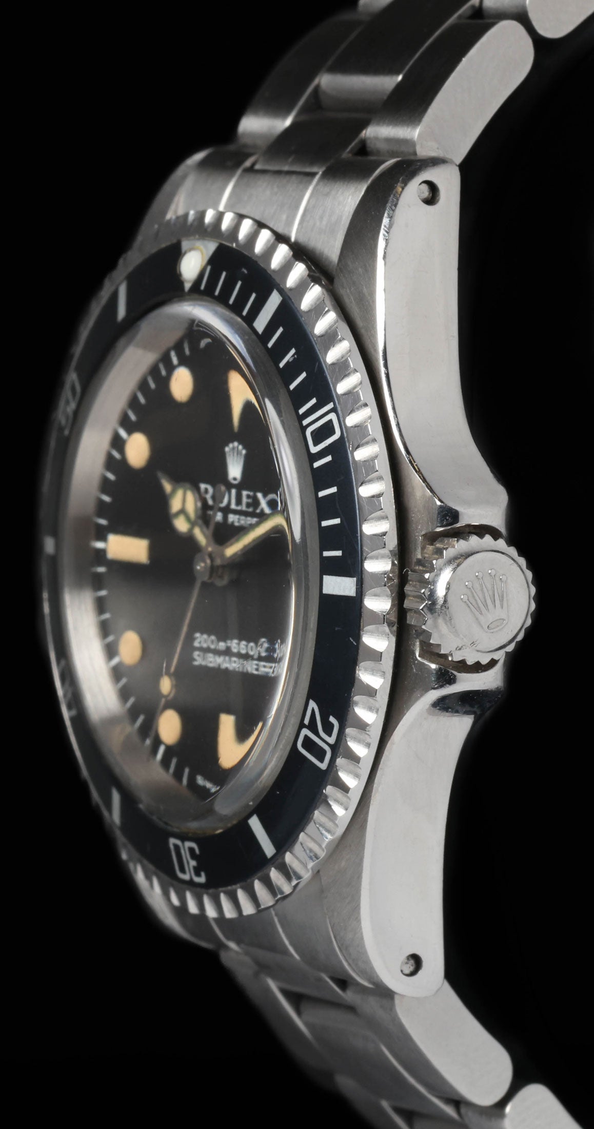 Pre-owned vintage Rolex Submariner 5513 'Zinc sulphide dial' 40MM 1966 Box & Papers | Crown Vintage Watches