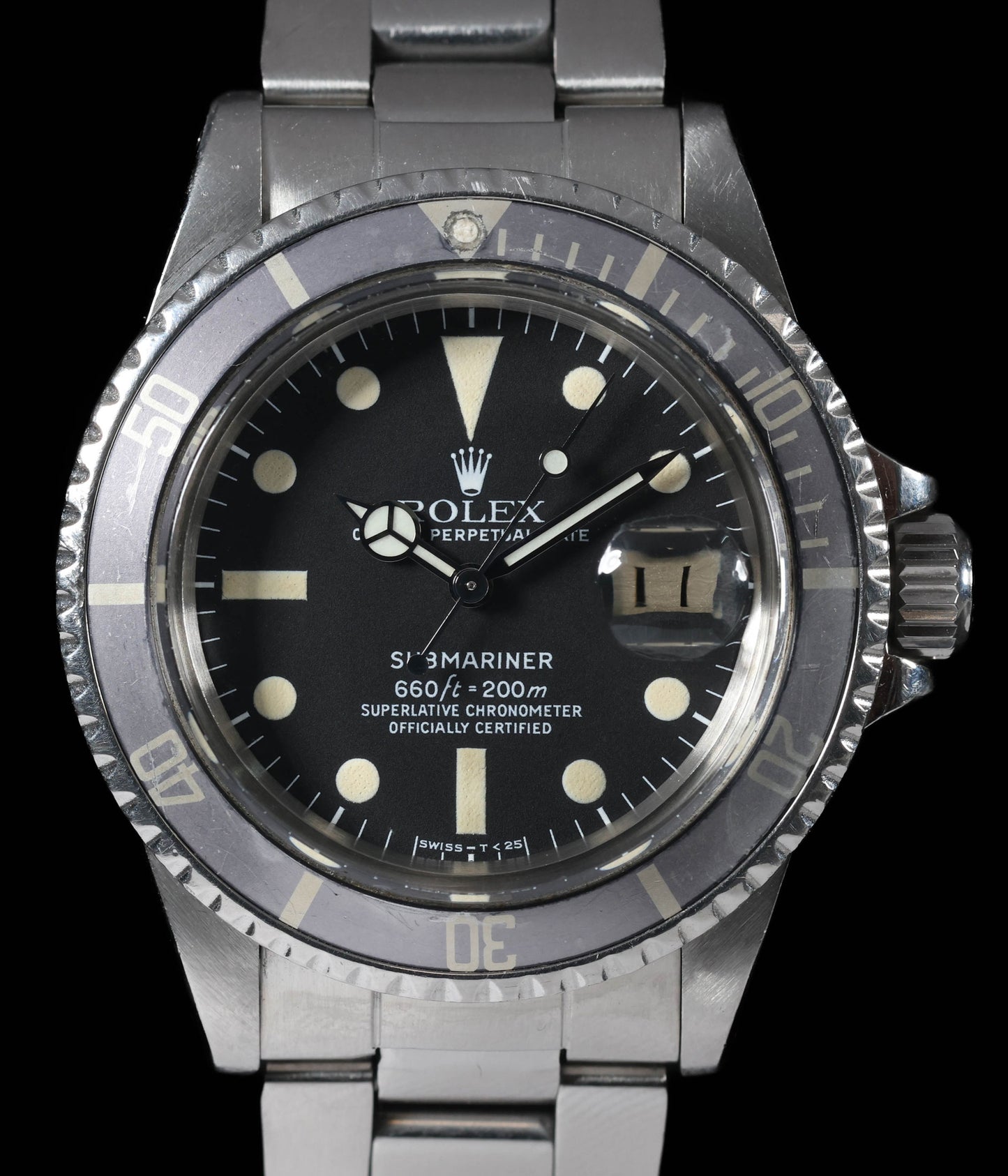 Pre-owned vintage Rolex Submariner Date 1680 Ghost Bezel 40MM 1979 | Crown Vintage Watches