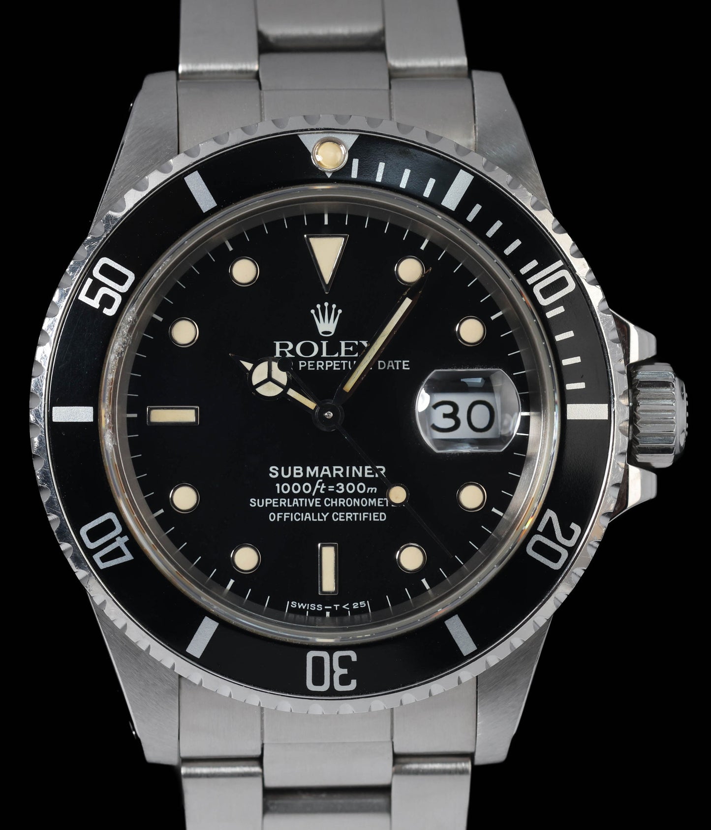 Pre-owned vintage Rolex Submariner Date 40MM 168000 | 1987 Watch & Box - Crown Vintage Watches