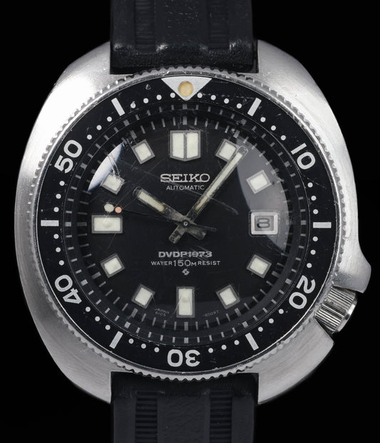 Pre-owned vintage Seiko 6105-8110 'DVDP73' Dry Valley Drilling Project 44MM 1974 | Crown Vintage Watches