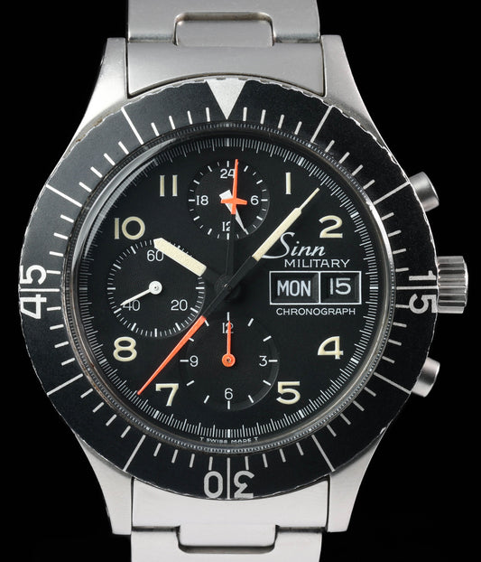 Pre-owned vintage Sinn 156.B Military Chronograph 43MM Circa 1990 | Crown Vintage Watches