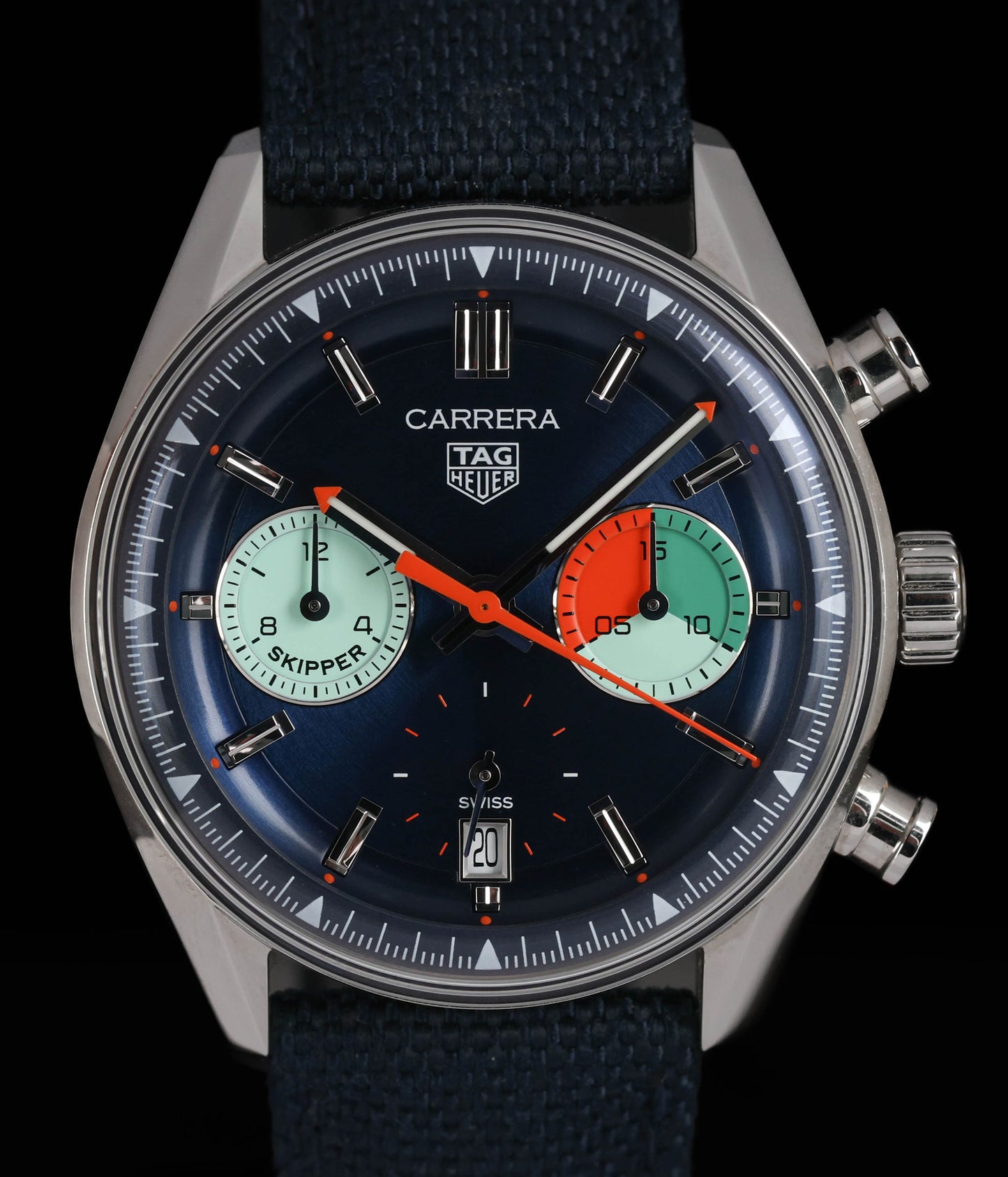 Pre-owned Tag Heuer CBS2213 Carrera Skipper 39mm 2024 Box & Papers | Crown Vintage Watches