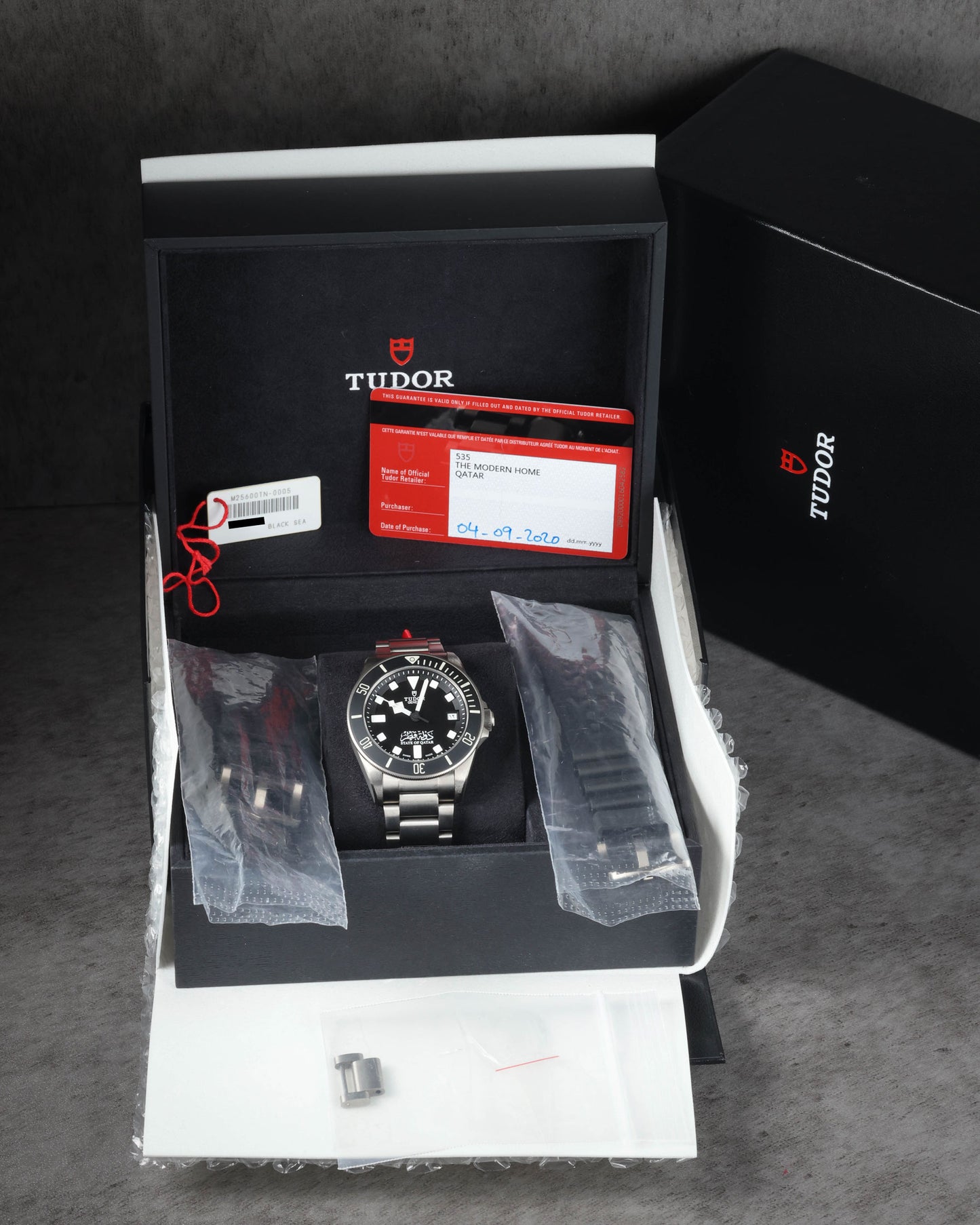 Preowned Tudor Pelagos "State of Qatar" 42MM 25600TN 2020 Box & Papers | Crown Vintage Watches