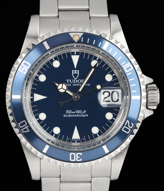 Preowned vintage Tudor Submariner 79090 Blue 39mm 1991 | Crown Vintage Watches