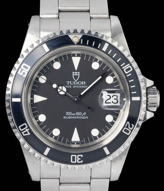 Preowned vintage Tudor Submariner 79090 Black 39mm 1989 | Crown Vintage Watches