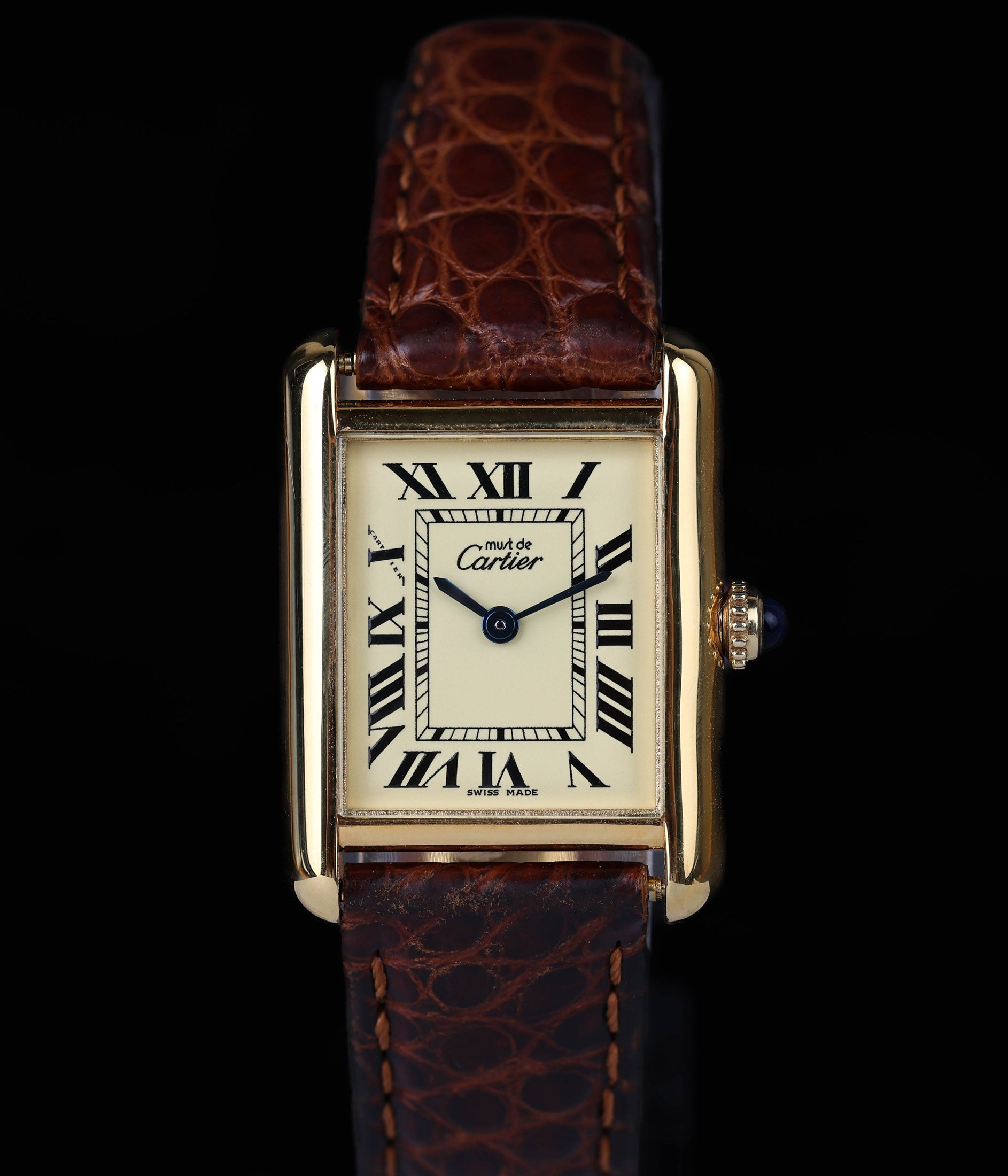 Cartier Tank 18MM Vermeil Must De Cartier 1980-90s – Crown Vintage