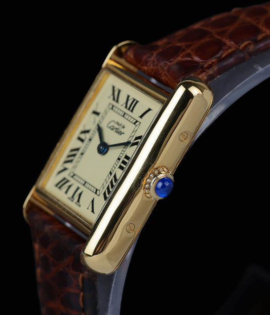 Cartier Tank Must SM 18MM Vermeil Must De Cartier 1980-90s