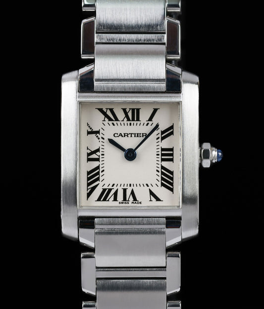 Vintage Cartier Tank Francaise 20MM W510058Q3/2384 White Roman Dial Circa 2000 | Crown Vintage Watches