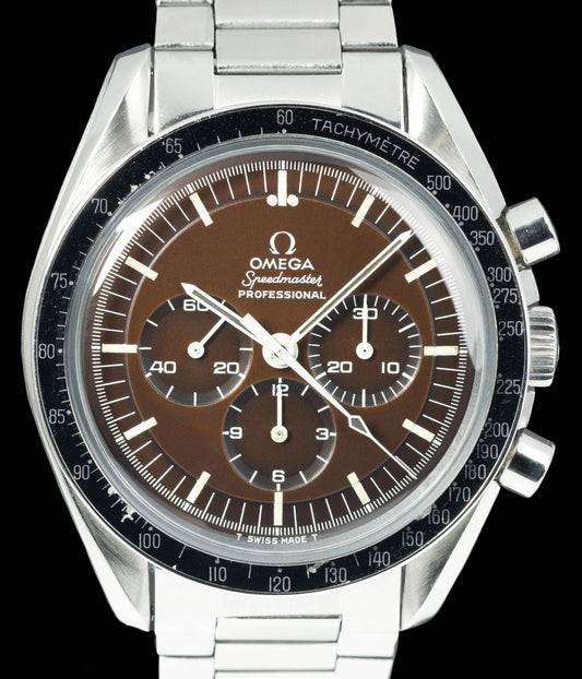 Preowned vintage Omega Speedmaster Professional 145.022-69ST Pre-Moon 'Tropical dial' 42mm 1969 | Crown Vintage Watches