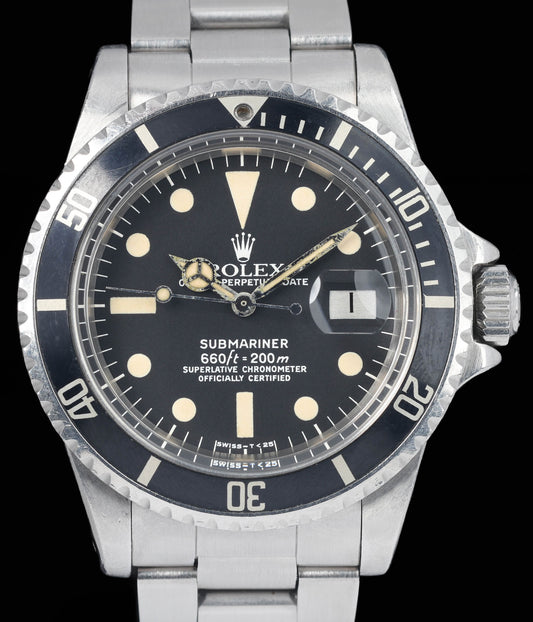 Pre-owned vintage Rolex Submariner Date 1680 40MM 1978 | Crown Vintage Watches