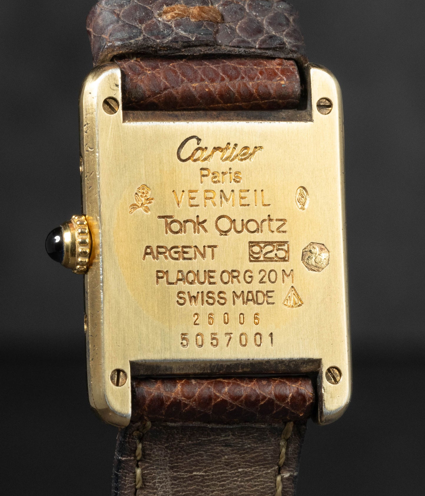 Preowned vintage Cartier Tank Must de Cartier 20x25mm Circa 1990s | Crown Vintage Watches