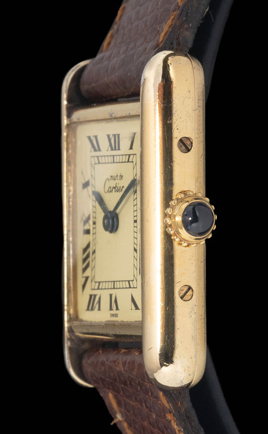 Preowned vintage Cartier Tank Must de Cartier 20x25mm Circa 1990s | Crown Vintage Watches