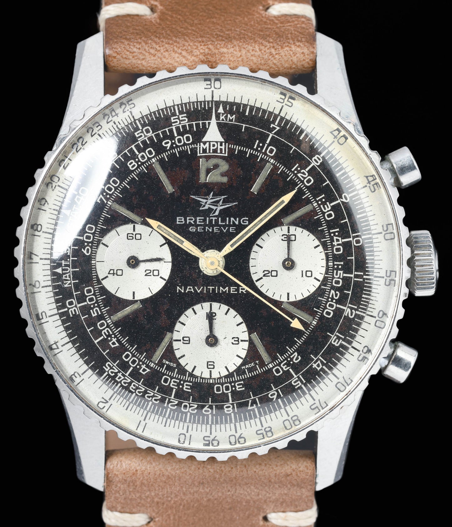 Preowned vintage Breitling Navitimer 806 Tropical Dial 41mm Circa 1960s Unpolished | Crown Vintage Watches