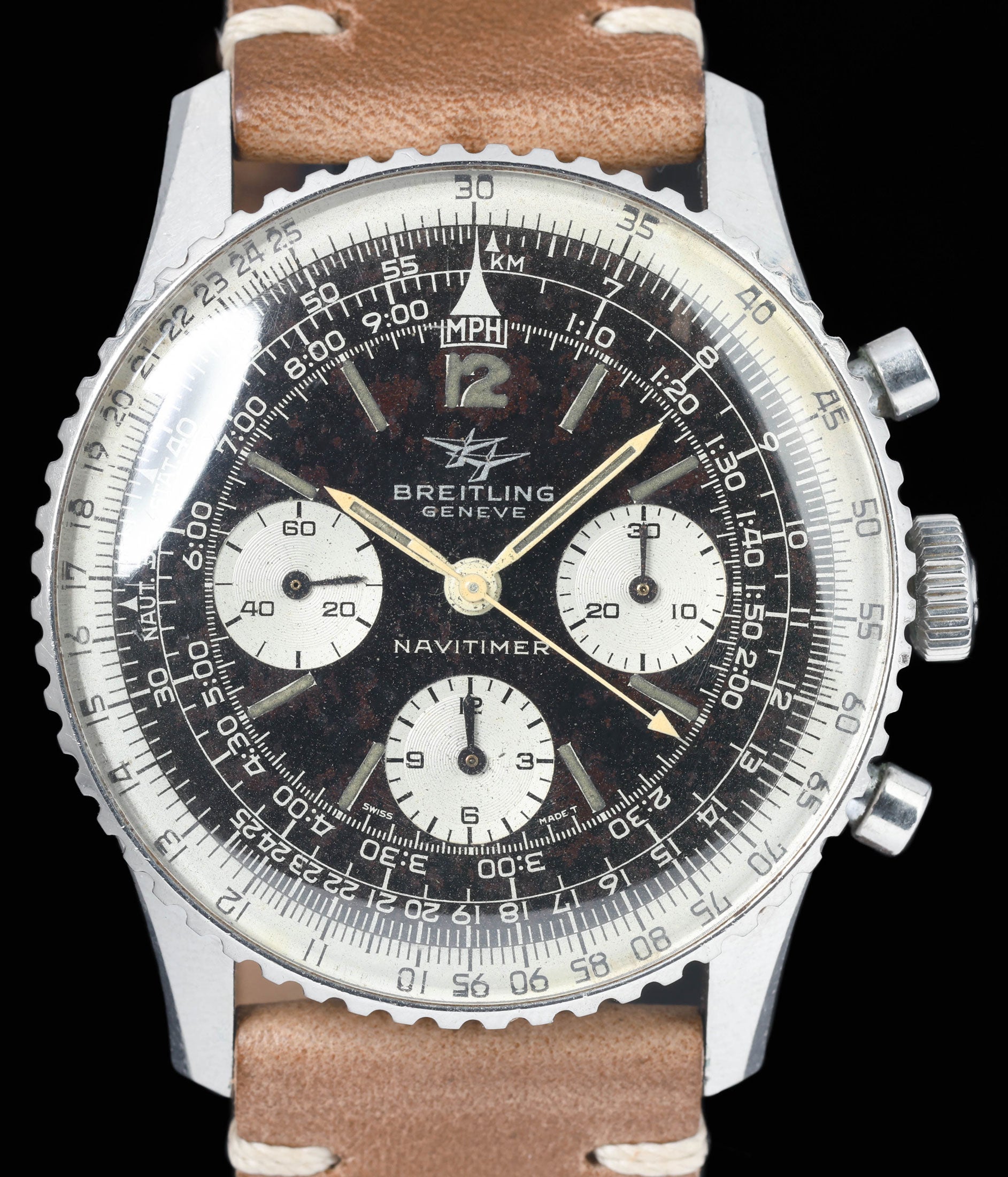 Preowned vintage Breitling Navitimer 806 Tropical Dial 41mm Circa 1960s Unpolished | Crown Vintage Watches