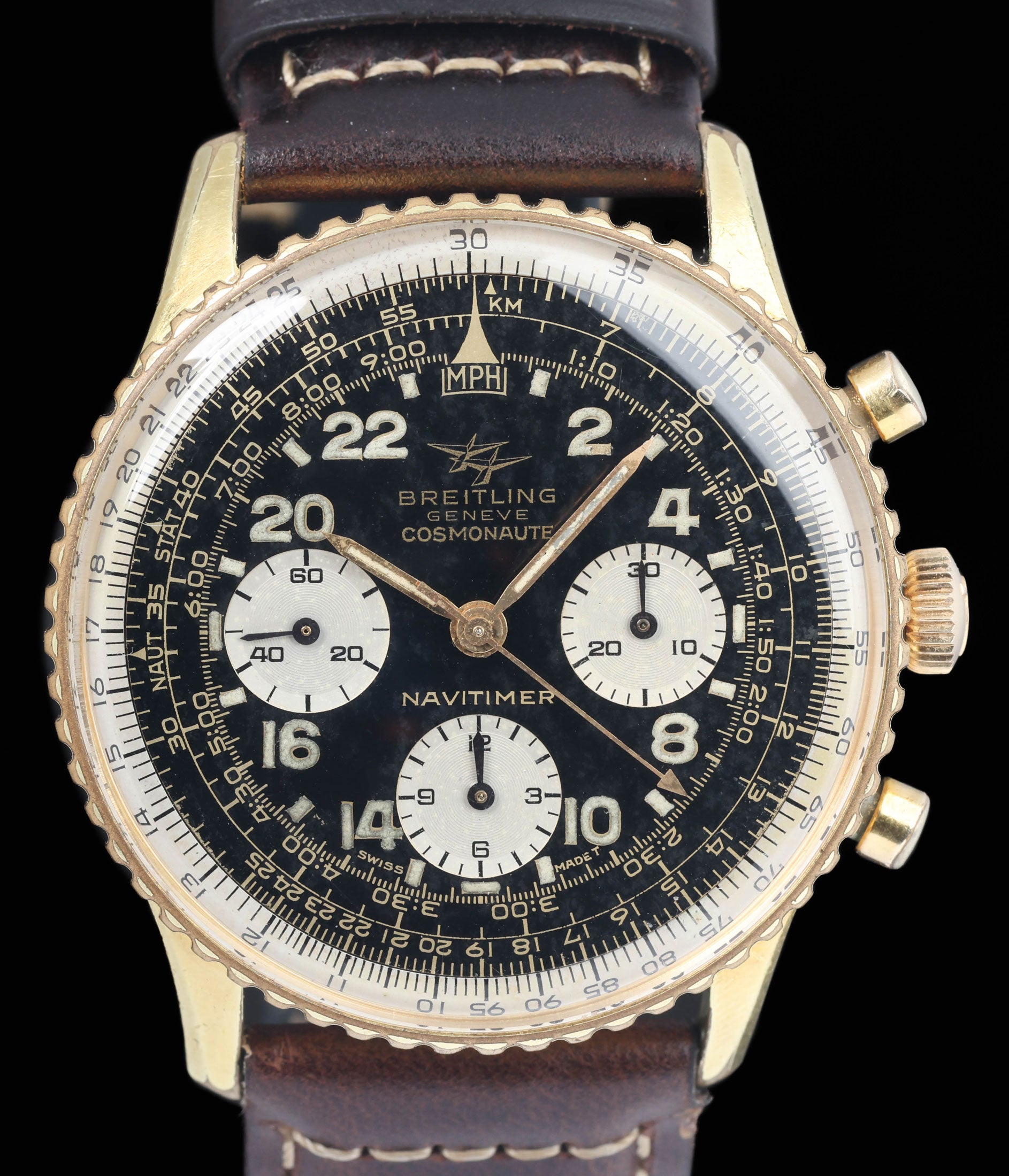 Preowned vintage Breitling Navitimer Cosmonaute 809 42mm 1960s | Crown Vintage Watches