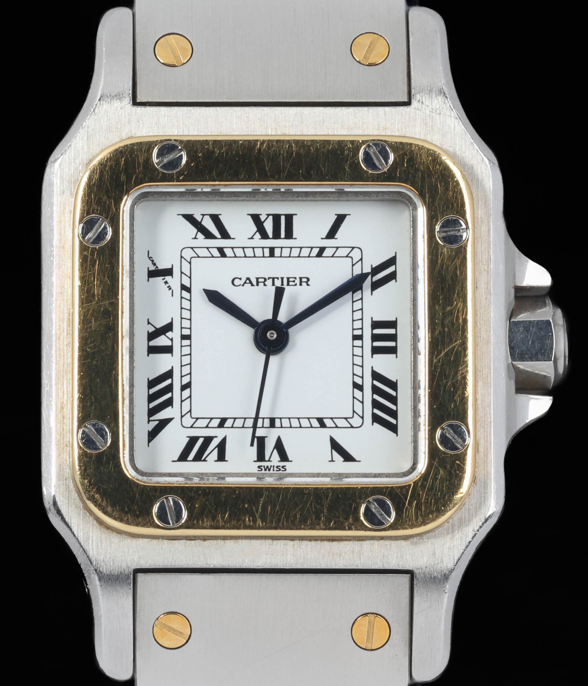 Preowned vintage Cartier Santos Carrée Automatic 24x35mm Circa 1990 | Crown Vintage Watches