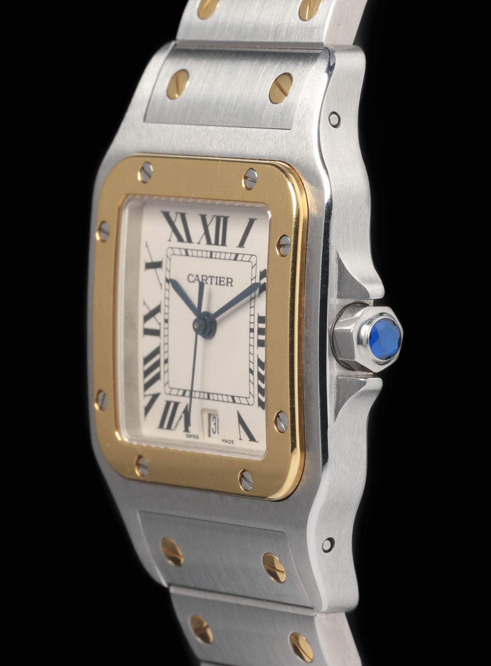 Preowned vintage Cartier Santos Galbee 1566 1990s | Crown Vintage Watches