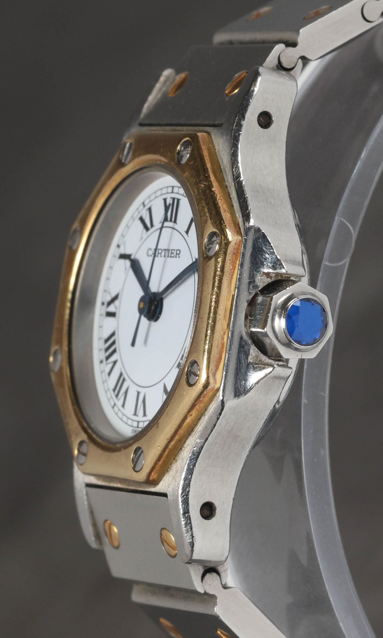 Preowned vintage Cartier Santos Octagon Automatic 0907 25x31mm Circa 1980s | Crown Vintage Watches