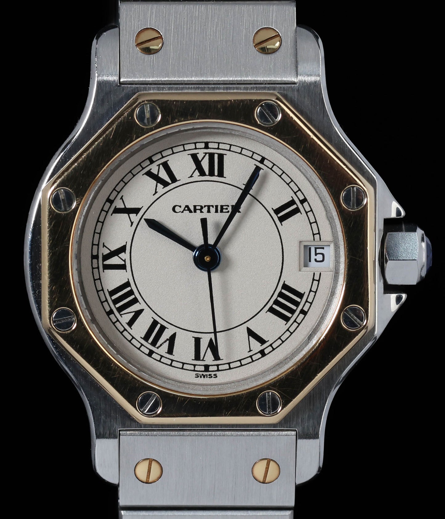 Pre-owned vintage Cartier Santos Octagon Two Tone Ref. 187903 Circa 1990 | Crown Vintage Watches
