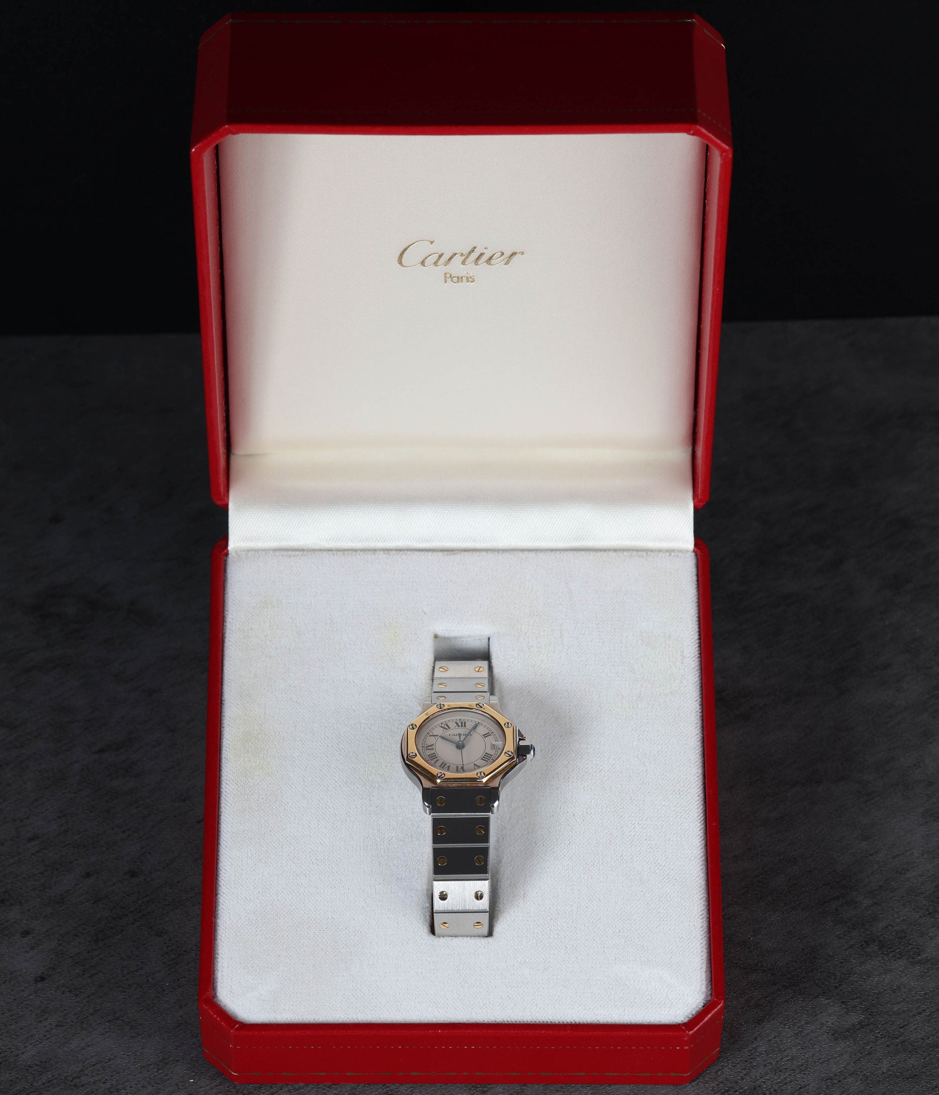 Pre-owned vintage Cartier Santos Octagon Two Tone Ref. 187903 Circa 1990 | Crown Vintage Watches