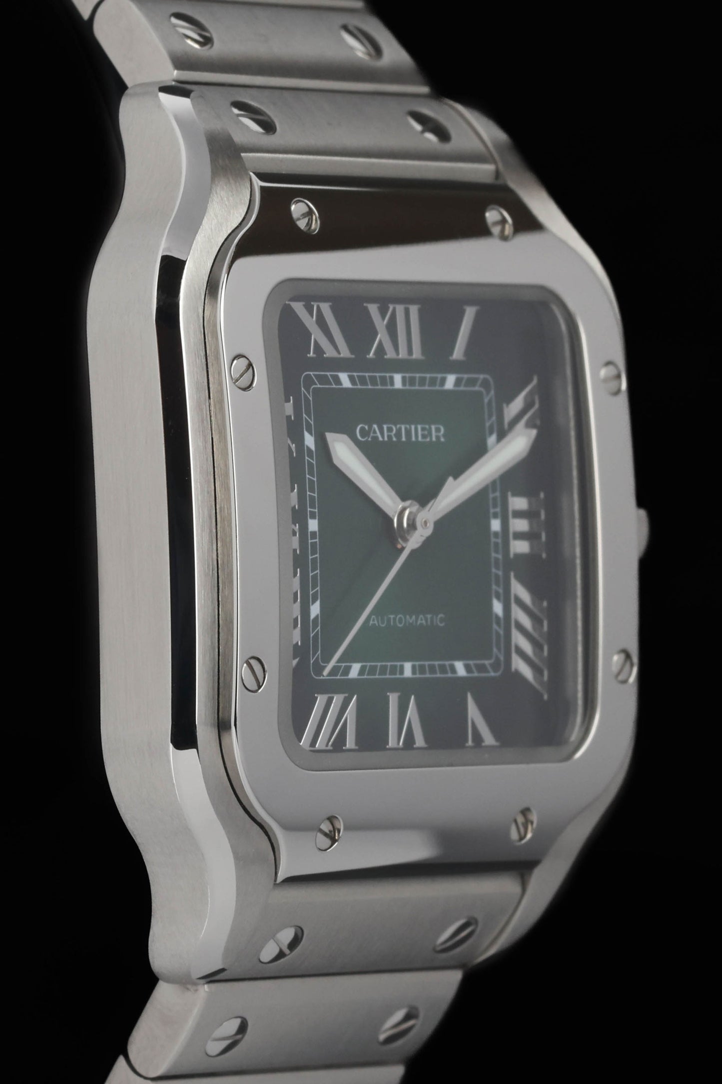 Preowned  Cartier Santos de Cartier Green Degradé WSSA0061 35mm 2024 | Crown Vintage Watches