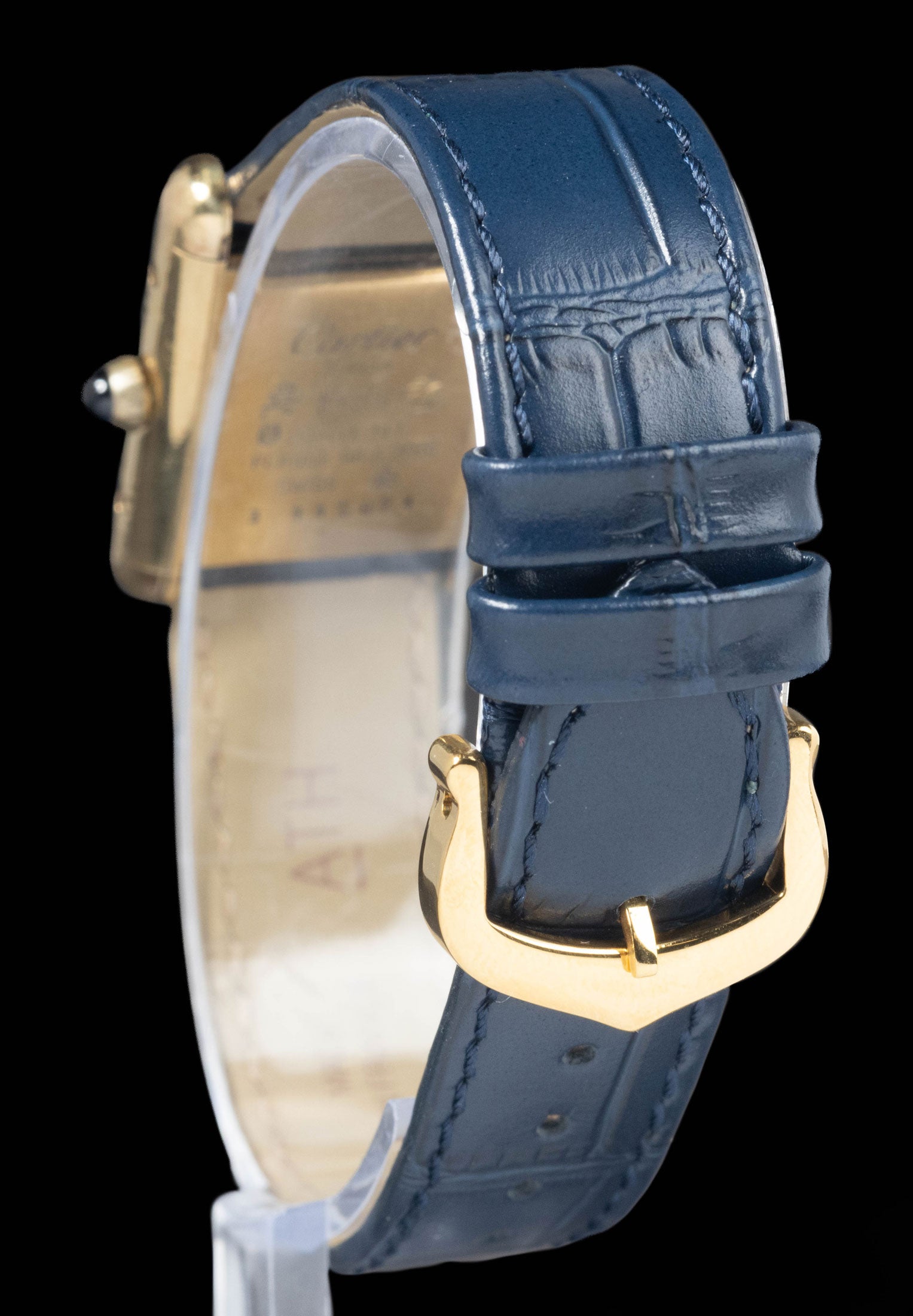 Preowned vintage Cartier Tank Must 'Lapis' Manual Wind 23x30MM Circa 1980 | Crown Vintage Watches
