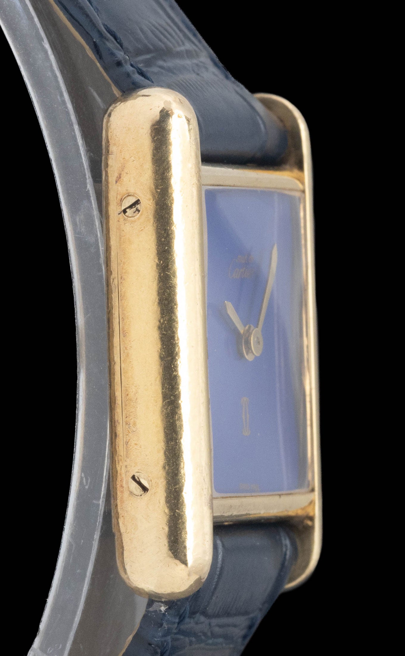 Preowned vintage Cartier Tank Must 'Lapis' Manual Wind 23x30MM Circa 1980 | Crown Vintage Watches