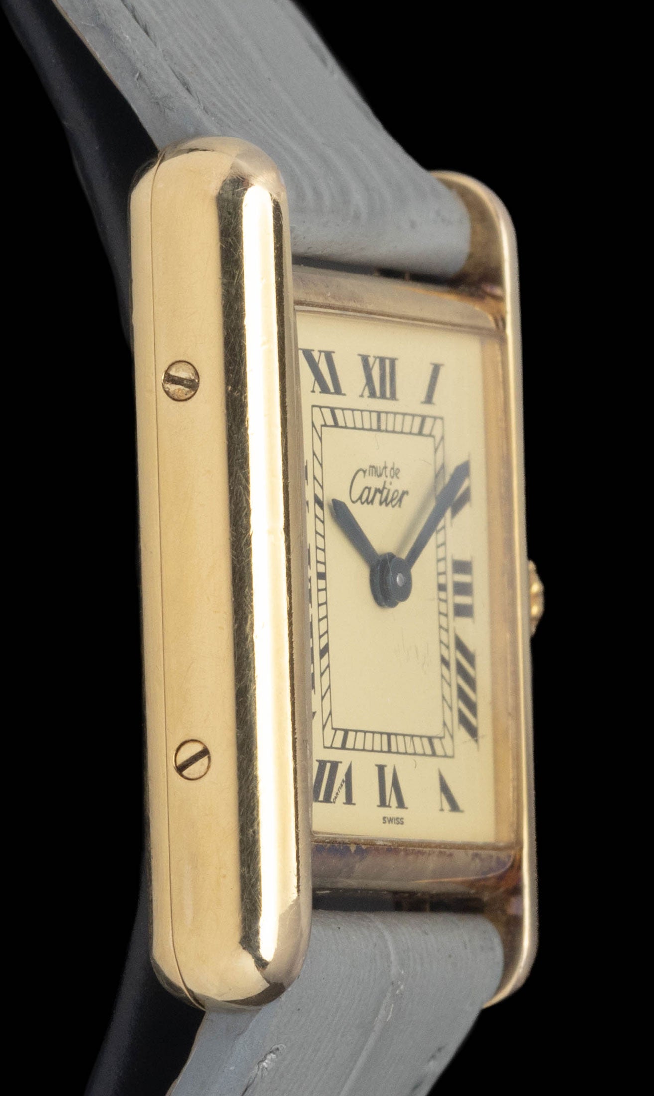Preowned vintage Cartier Tank Must ‘Vermeil’ 1613 20x28mm Circa 1991 Box & Papers | Crown Vintage Watches