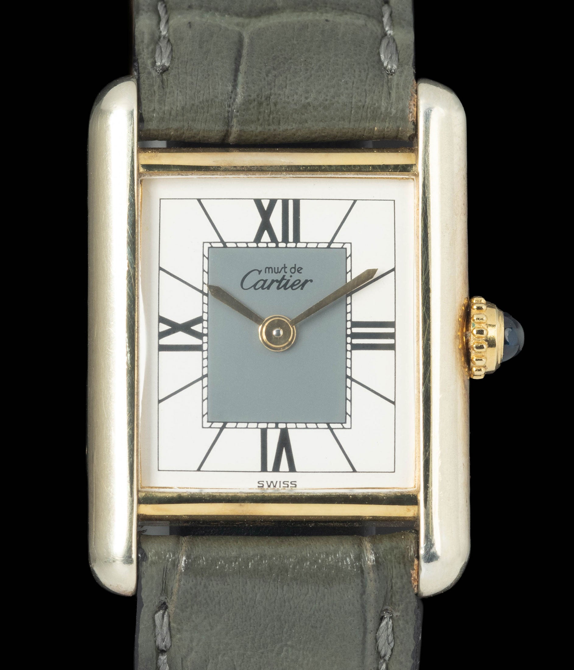 Preowned vintage Cartier Tank Must ‘Vermeil’ 5057001 22x29mm Circa 1990s Box & Pouch | Crown Vintage Watches