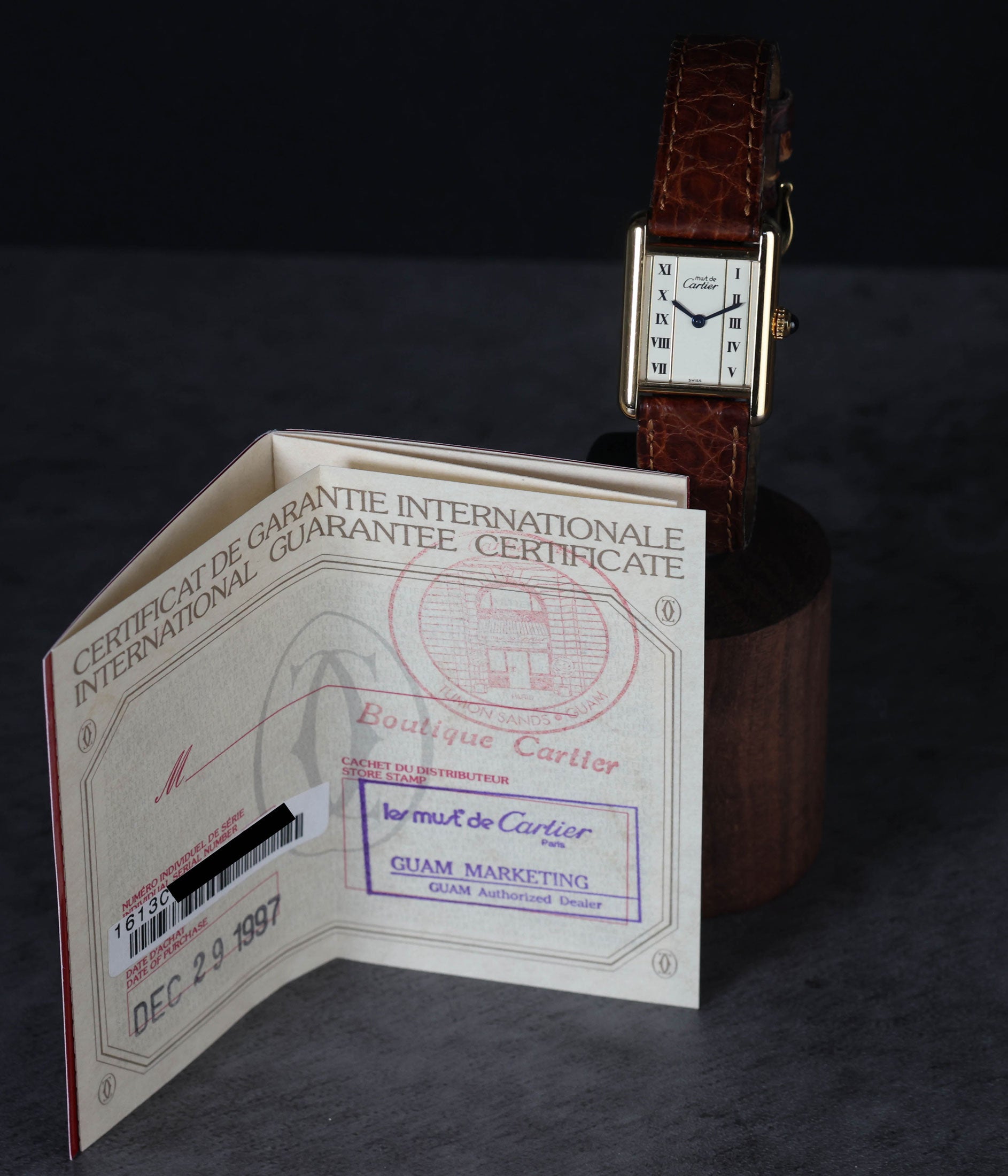 Pre-owned vintage Cartier Tank Vermeil Ref 1613 | 1997 w/ Papers | Crown Vintage Watches