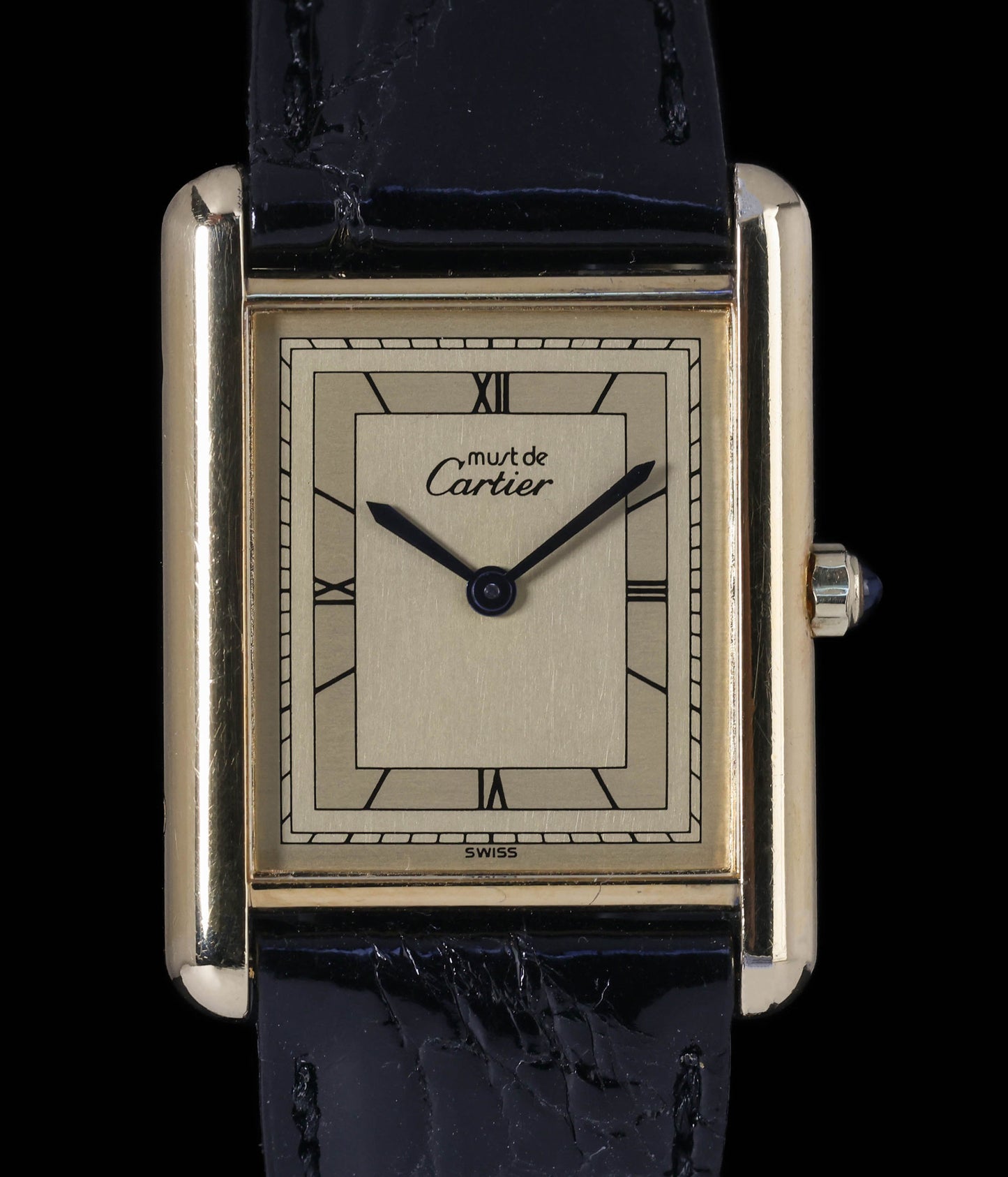 Pre-owned vintage Cartier Tank Vermeil Ref 6 81006  | Crown Vintage Watches