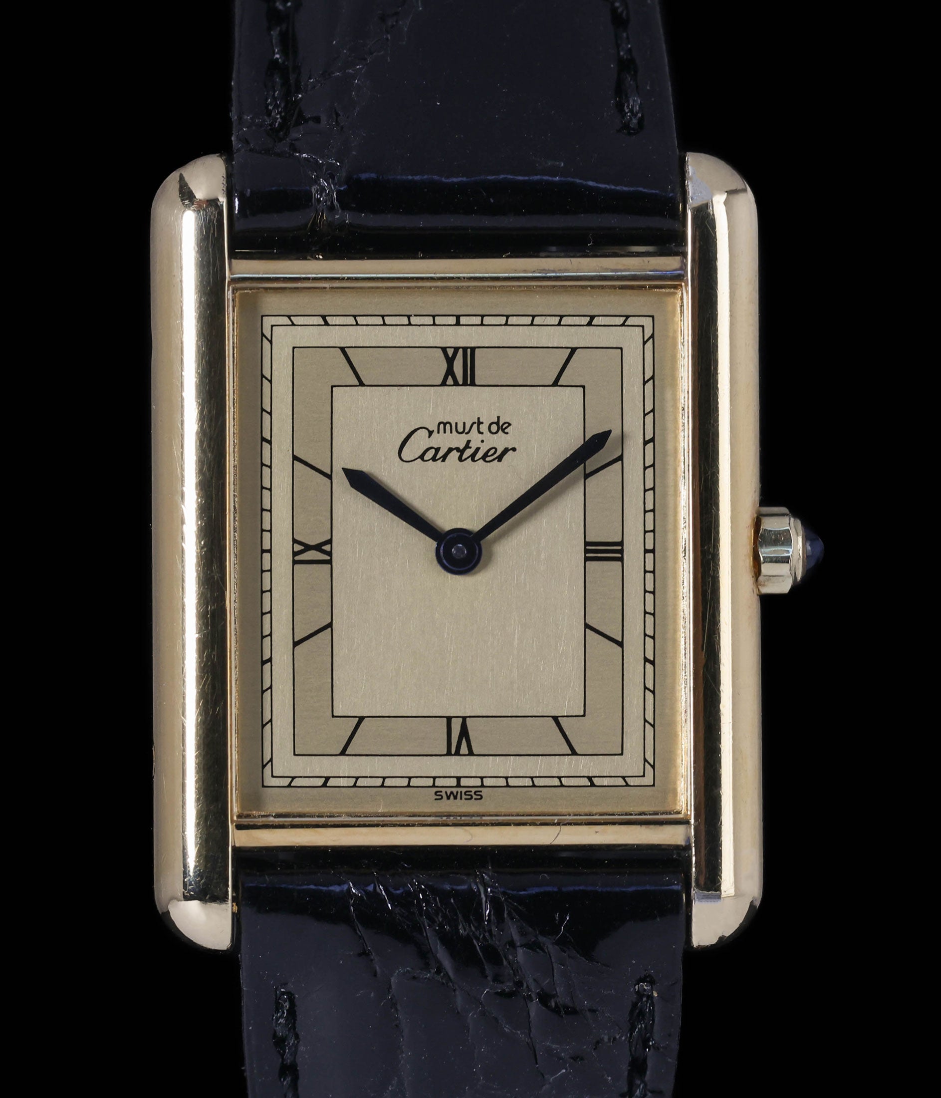 Pre-owned vintage Cartier Tank Vermeil Ref 6 81006  | Crown Vintage Watches
