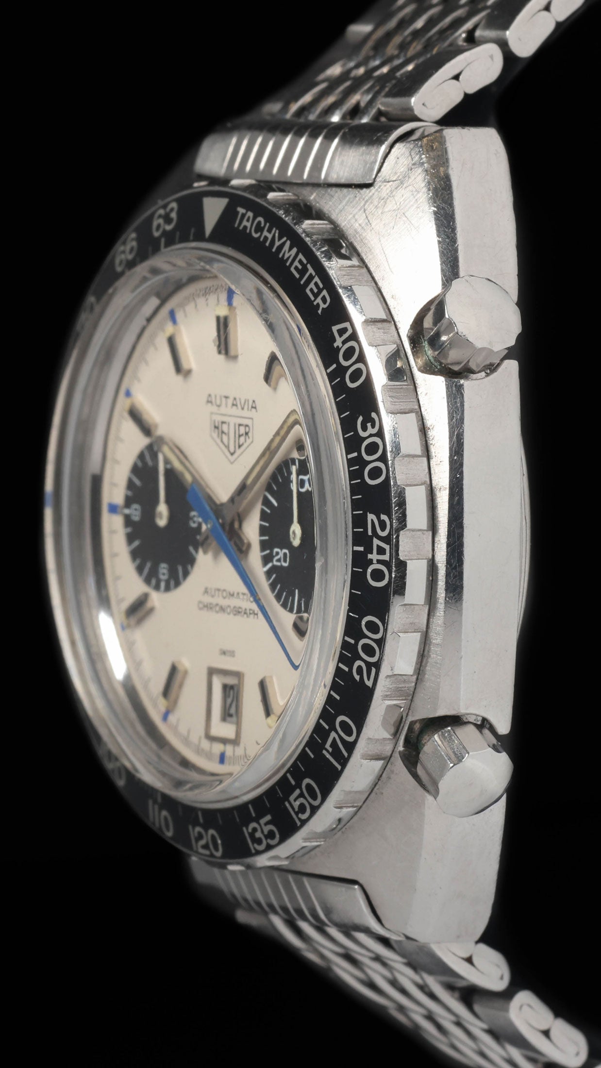 Pre-owned vintage Heuer Autavia 1163V Siffert 42M Circa 1970 | Crown Vintage Watches