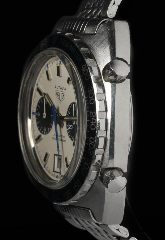 Pre-owned vintage Heuer Autavia 1163V 'Siffert' 42mm Circa 1969 | Crown Vintage Watches