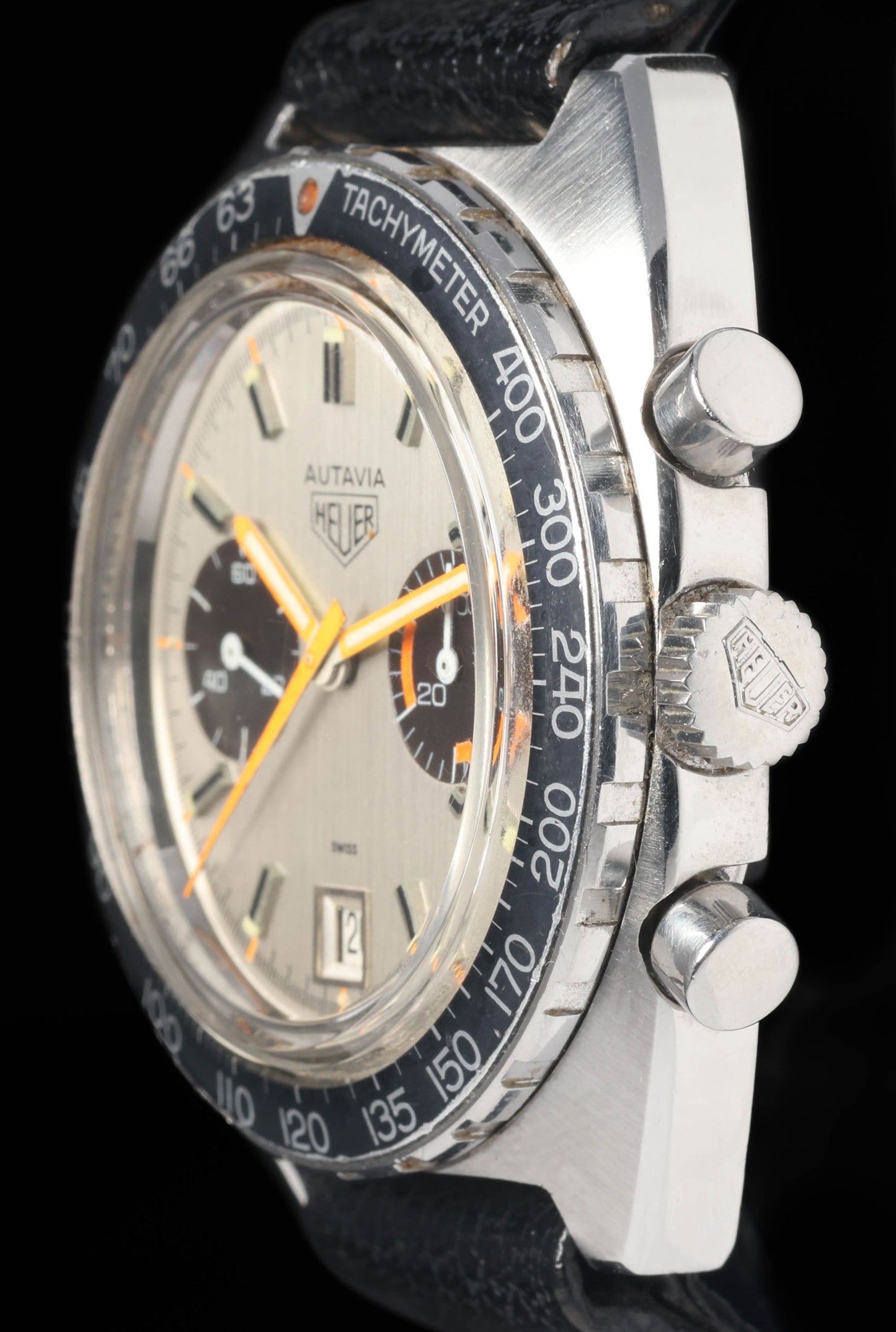 Preowned vintage Heuer Autavia 73463 42mm 1970s | Crown Vintage Watches