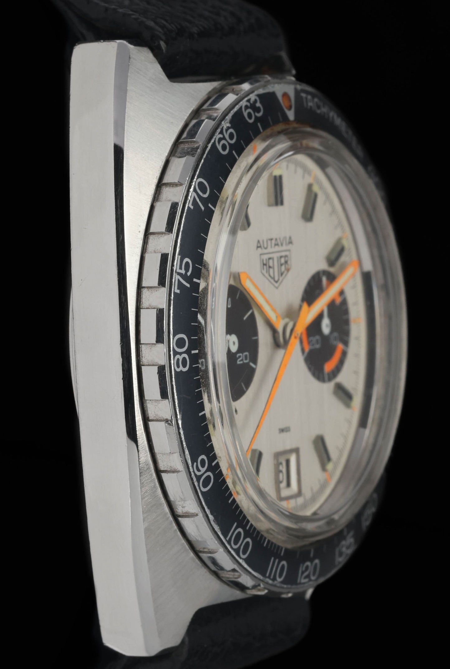 Preowned vintage Heuer Autavia 73463 42mm 1970s | Crown Vintage Watches