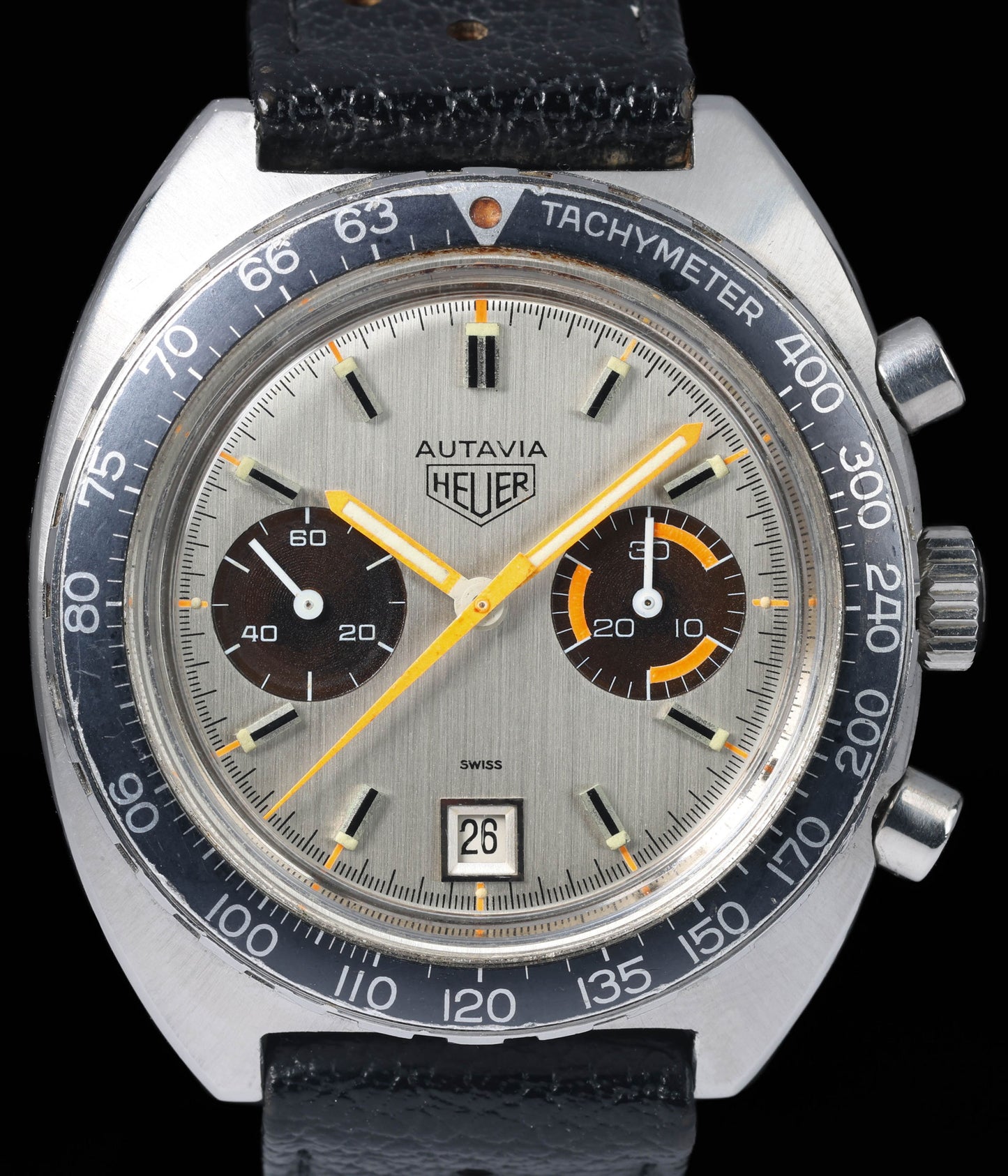 Preowned vintage Heuer Autavia 73463 42mm 1970s | Crown Vintage Watches