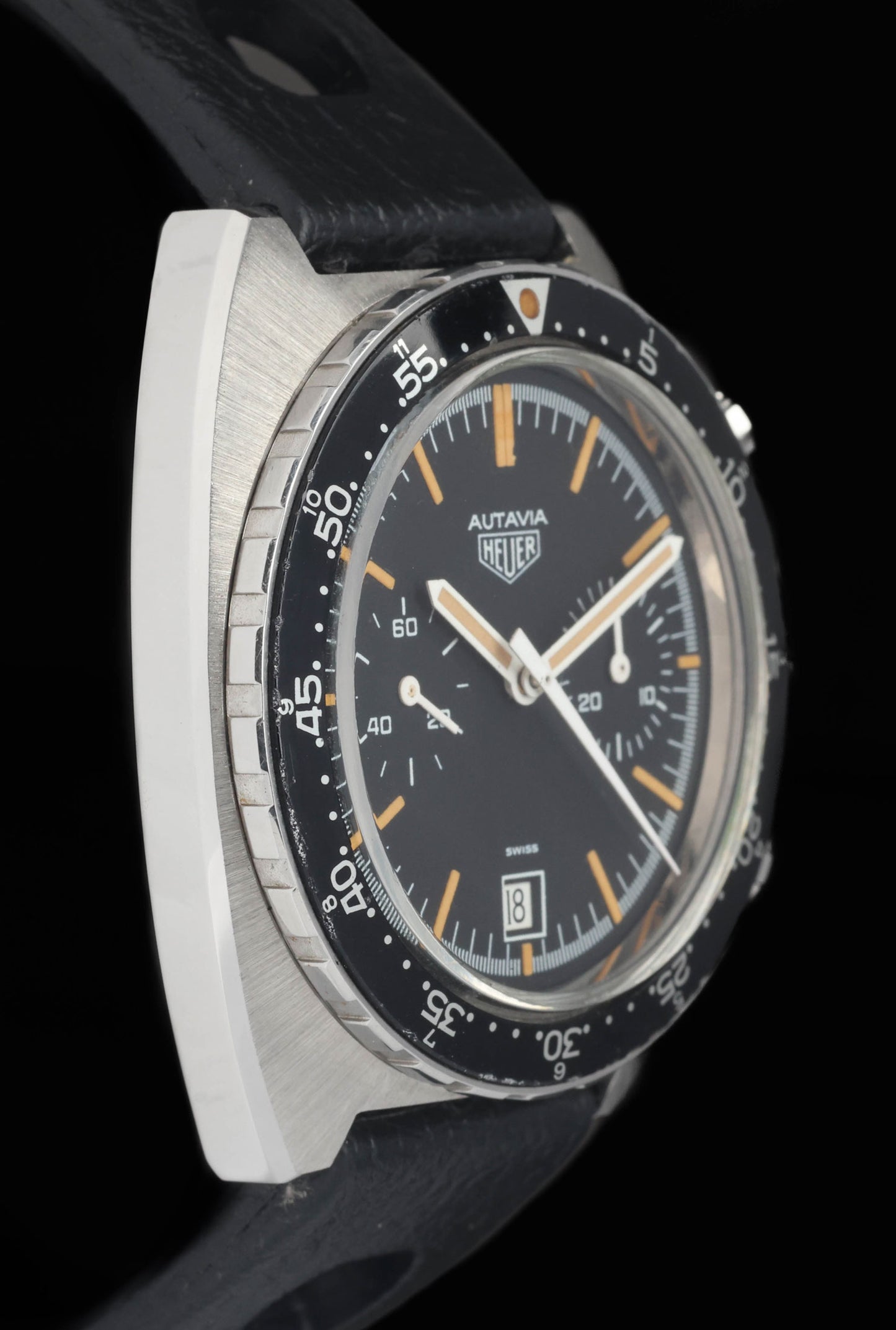 Preowned vintage Heuer Autavia 'Israeli Defense Force - IDF' 73463 Unpolished 42mm 1970s | Crown Vintage Watches