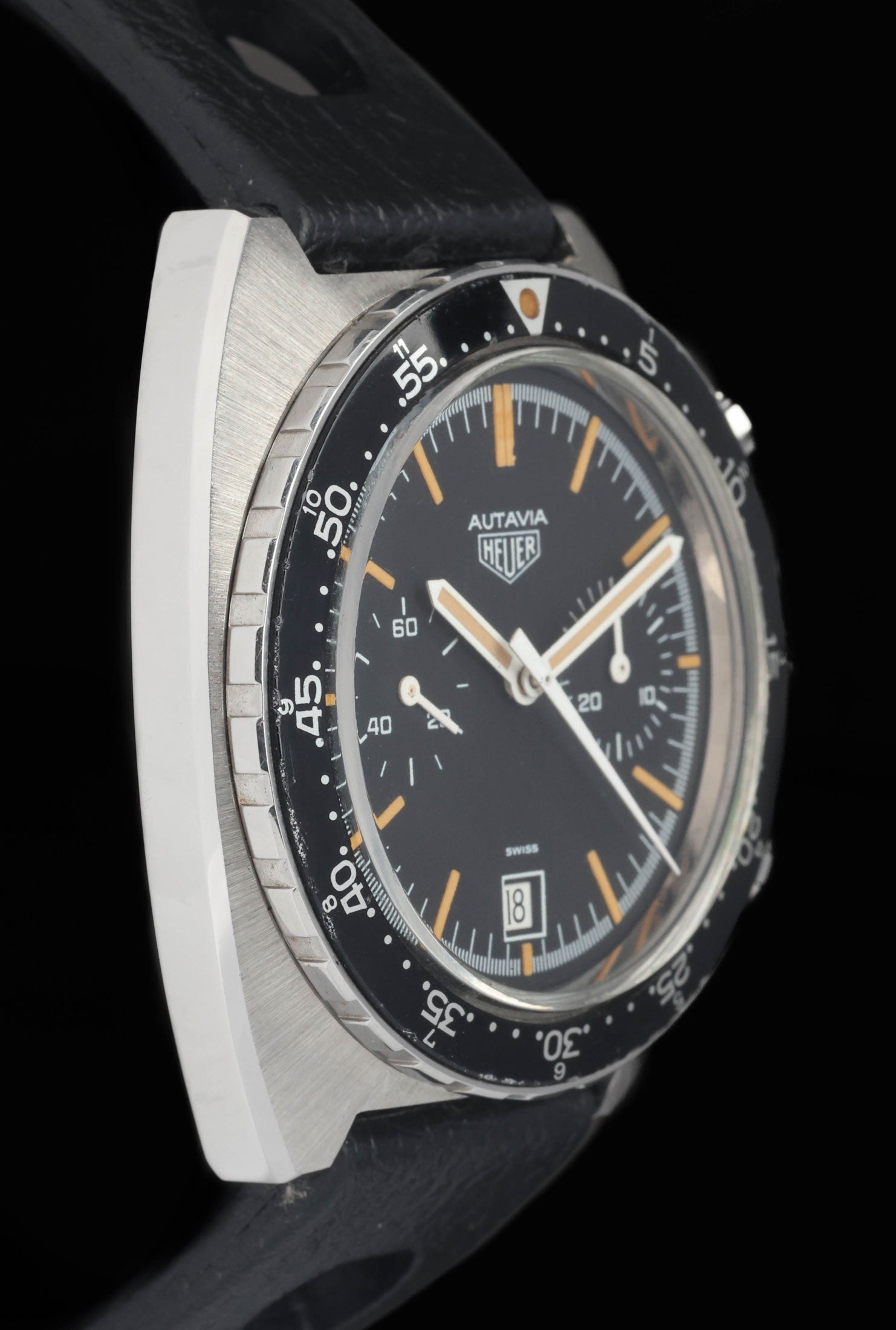 Preowned vintage Heuer Autavia 'Israeli Defense Force - IDF' 73463 Unpolished 42mm 1970s | Crown Vintage Watches