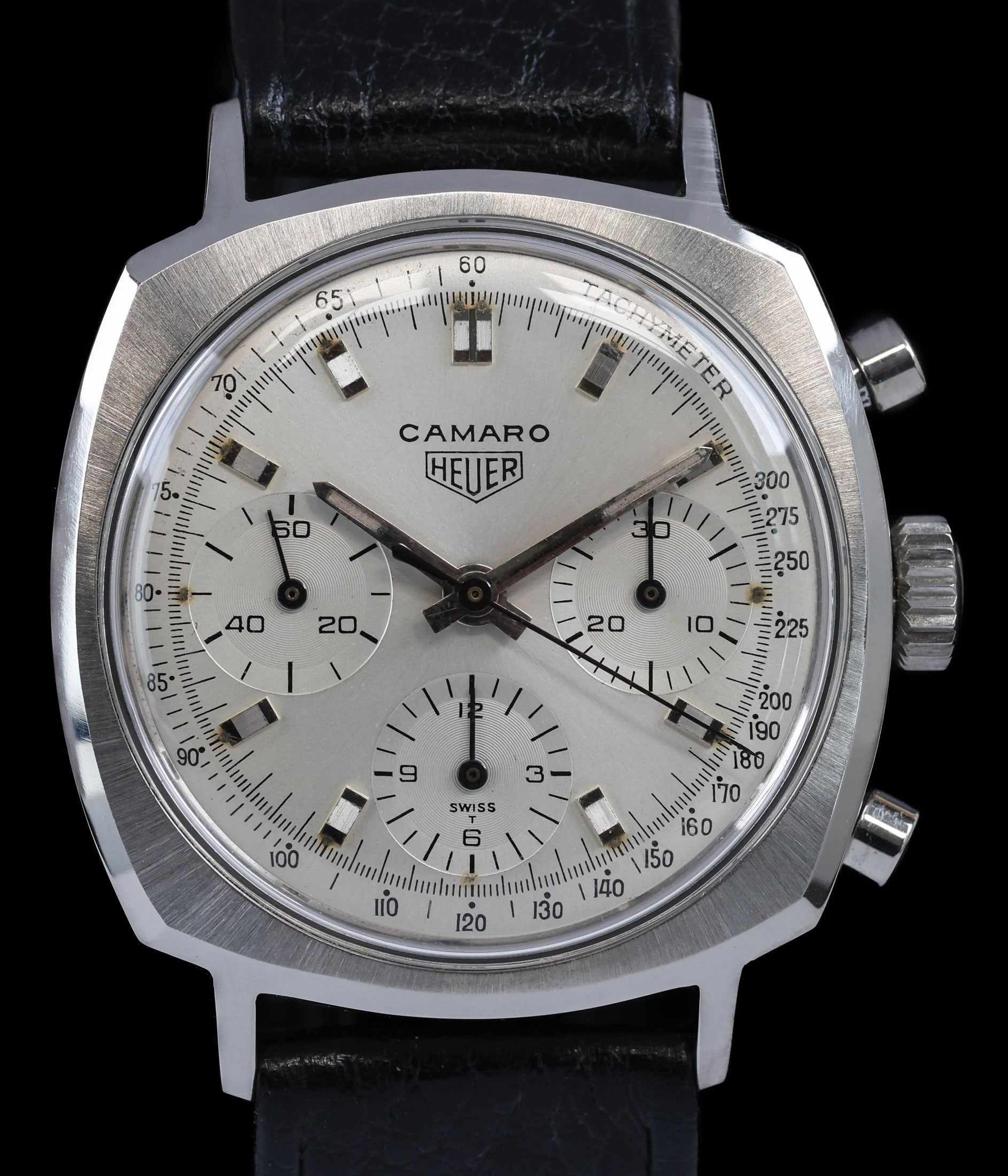 Pre-owned vintage Heuer Camaro 7220 T 'First execution' 37mm 1968 | Crown Vintage Watches